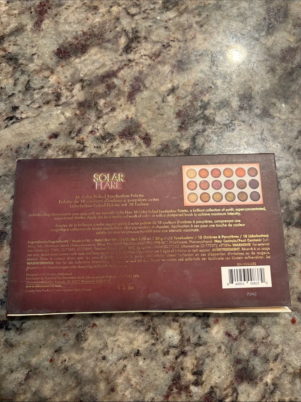 BH Cosmetics Solar Flare Eyeshadow Palette - Pink, Gold, Brown